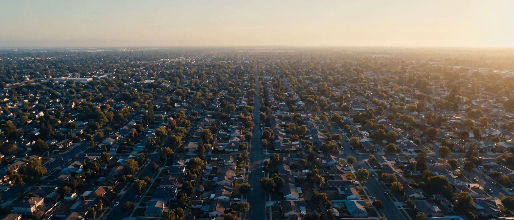 Aerial view of residential neighborhoods near Cumming